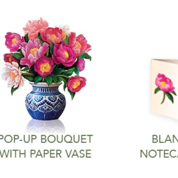 New 4 pc floral assortment of 3D Pop Up Bouquets - Picture 4 of 5